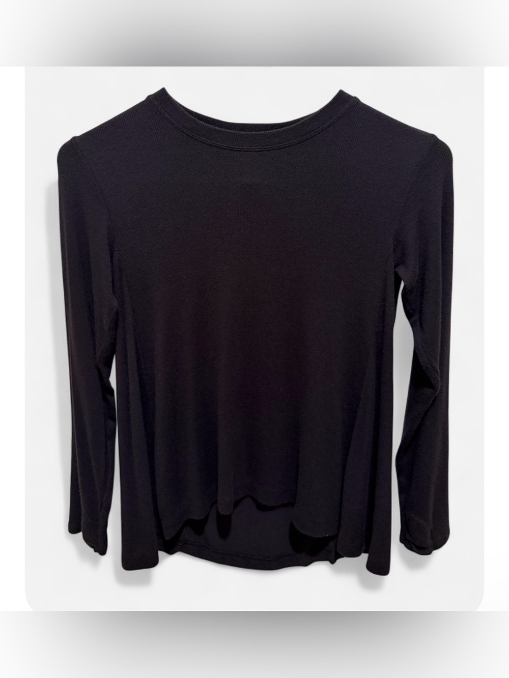 Athleta Girl Black Modal Long Sleeve Top M 8-10